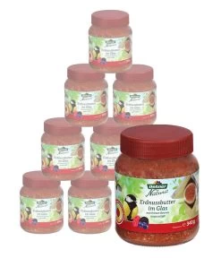 Dehner Natura Erdnussbutter Im Glas, Beeren, 8 X 340 G