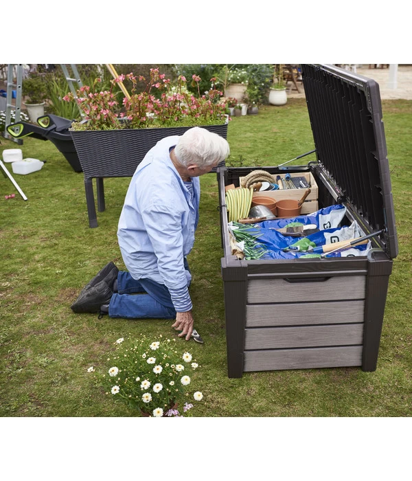 Keter Aufbewahrungsbox Brushwood, 455 Liter, Ca. B145/H60,3/T69,7 Cm 4 Keter Aufbewahrungsbox Brushwood, 455 Liter, Ca. B145/H60,3/T69,7 Cm – Bild 4