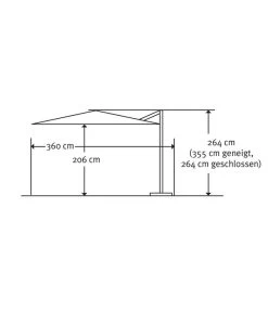 Schneider Ampelschirm Rhodos Twist, Quadratisch, Ca. B300/T300 Cm -Gartenmöbelgeschäft 2451953 WE FS 003 RhodosTwistBordeaux