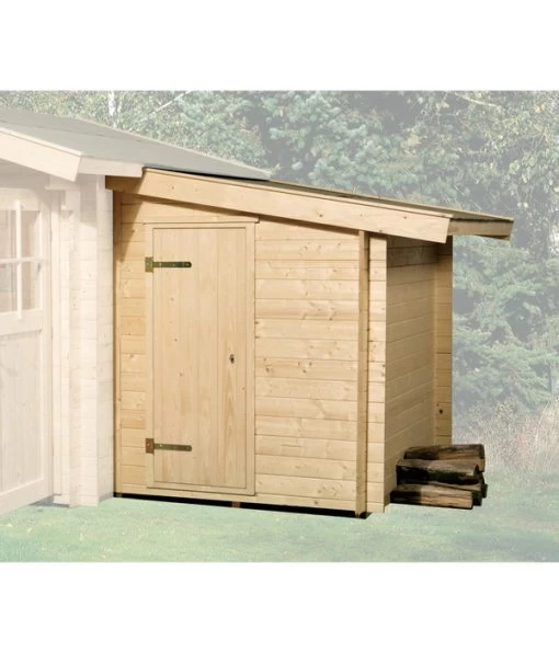 Weka Anbauschuppen Gr. 1, Ca. B180/H205/T224 Cm -Gartenmöbelgeschäft 247494 WE FS 001 AnbauschuppenWeka2