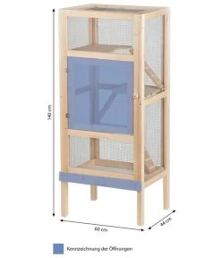 Silvio Design Nagervoliere "Woody", Ca. B60/H140/T44 Cm 10 Silvio Design Nagervoliere "Woody", Ca. B60/H140/T44 Cm -Gartenmöbelgeschäft 2570539 WE BG 001 NagerheimWoody