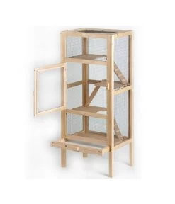 Silvio Design Nagervoliere "Woody", Ca. B60/H140/T44 Cm 7 Silvio Design Nagervoliere "Woody", Ca. B60/H140/T44 Cm -Gartenmöbelgeschäft 2570539 WE FS 001 NagerheimWoody