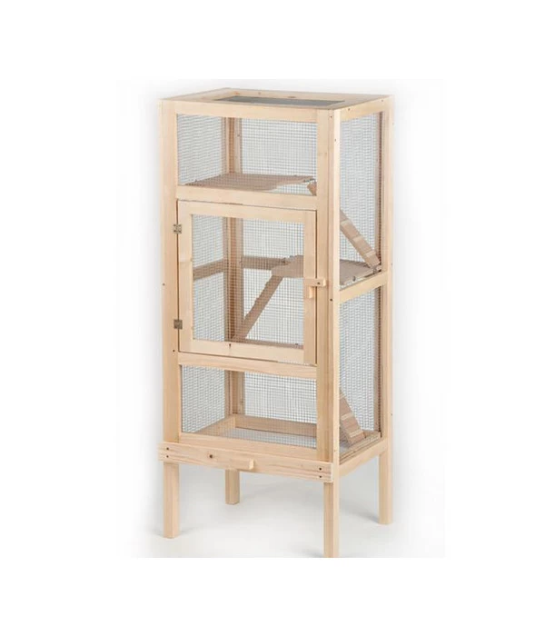 Silvio Design Nagervoliere "Woody", Ca. B60/H140/T44 Cm 1 Silvio Design Nagervoliere "Woody", Ca. B60/H140/T44 Cm