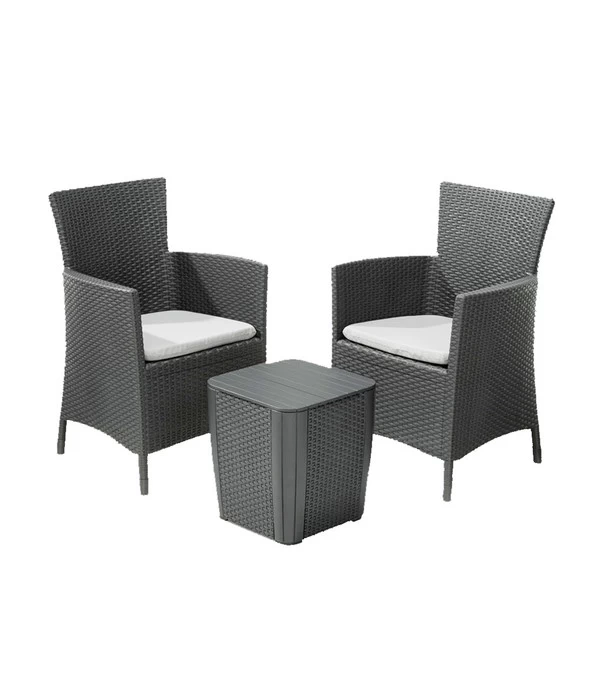 Best Balkon-Set Napoli, Graphit, 3-teilig 1 Best Balkon-Set Napoli, Graphit, 3-teilig