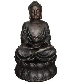 Dehner Polyresin-Gartenbrunnen Buddha, Ca. B49,5/H80,5/T49,5 Cm