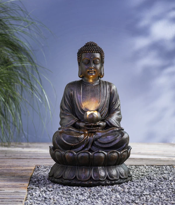 Dehner Polyresin-Gartenbrunnen Buddha, Ca. B49,5/H80,5/T49,5 Cm 4 Dehner Polyresin-Gartenbrunnen Buddha, Ca. B49,5/H80,5/T49,5 Cm – Bild 4