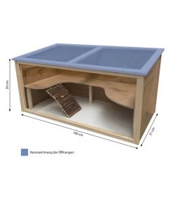 Elmato® Nagerparadies Luxus, Ca. B100/H50/T51 Cm -Gartenmöbelgeschäft 3459088 WE BG 001 ElmatoNagerparadiesLuxus