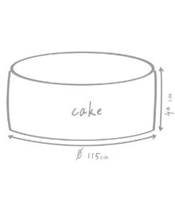 Outbag Outdoor-Sitzsack Cake Fabric -Gartenmöbelgeschäft 3491230 WE DE 002 CakePlusMud