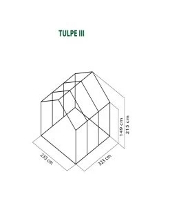 KGT Gewächshaus Tulpe III, Ca. B239/H215/T323 Cm -Gartenmöbelgeschäft 3511631 3511664 2321685 WE DE 003 KGTGewaechshausTulpeIII