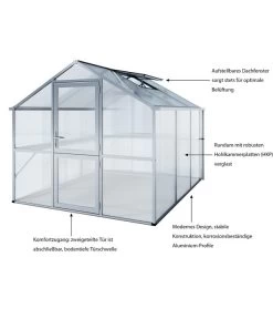 KGT Gewächshaus Tulpe III, Ca. B239/H215/T323 Cm -Gartenmöbelgeschäft 3511631 WE IG 001 GewaechshausTulpeIII