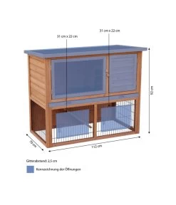 Dehner Nagerheim Barney, Ca. B112/H92/T60 Cm -Gartenmöbelgeschäft 3862331 WE BG 001 DehnerNagerheimBarneyMG