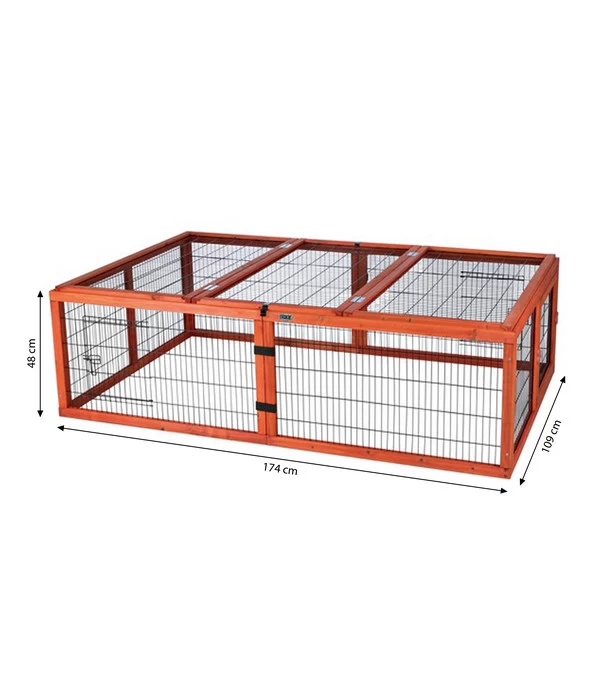 Trixie Natura Freilaufgehege Mit Abdeckung, Ca. B174/H48/T109 Cm 3 Trixie Natura Freilaufgehege Mit Abdeckung, Ca. B174/H48/T109 Cm – Bild 3