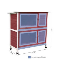 Dehner Kaninchenstall Landhaus, Mit Wärmedämmung, Ca. B114/H116/T57 Cm -Gartenmöbelgeschäft 4045258 WE BG 001 DehnerKaninchenstallLandhausMG