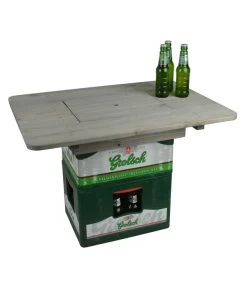 ESSCHERT DESIGN Esschert Holz-Bierkistentisch-Aufsatz Mit Deckel, Ca. B78/H11/T57 Cm -Gartenmöbelgeschäft 4086187 WE DE 001 EsschertHolzBierkistentischAufsatzmitDeckelgraubraunStehtischBartisch