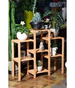 Dobar Blumenregal 7-flächig, 31 X 97 X 87 Cm, Natur -Gartenmöbelgeschäft 4154902 WE MO 002 Blumenregal7flaechignaturDobar