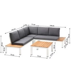 Dehner Aluminium-Lounge Malibu, 2-teilig -Gartenmöbelgeschäft 4209870 WE BG 001 LoungeMalibuNEU