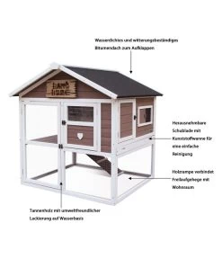 Dehner Nagerheim Happy Home Castel, Braun, Ca. B106/H108/T103 Cm -Gartenmöbelgeschäft 4261574 WE IG 001 Dehner HappyHomeNagerheimCastel