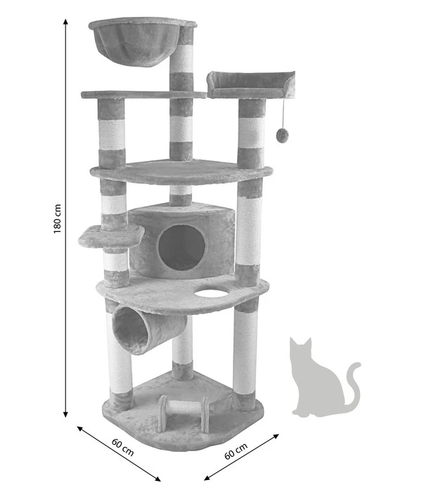 Dehner Kratzbaum Edda, Ca. B60/H180/T60 Cm 4 Dehner Kratzbaum Edda, Ca. B60/H180/T60 Cm – Bild 4