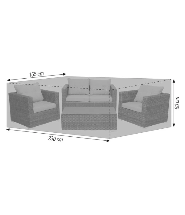 Acamp Schutzhülle Für Loungemöbel, Ca. B230/H80/T155 Cm 1 Acamp Schutzhülle Für Loungemöbel, Ca. B230/H80/T155 Cm