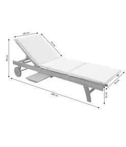 Dehner Rollliege Ravenna, Ca. B70/H89/T200 Cm 20 Dehner Rollliege Ravenna, Ca. B70/H89/T200 Cm -Gartenmöbelgeschäft 4407086 WE BG 001 RollliegeRavenna