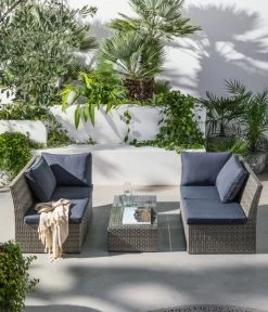 Dehner Geflecht-Lounge Rom, 4-teilig -Gartenmöbelgeschäft 4407334 WE MO 003 DehnerGeflechtLoungeRomNEU