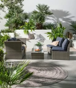 Dehner Geflecht-Lounge Rom, 4-teilig -Gartenmöbelgeschäft 4407334 WE MO 004 DehnerGeflechtLoungeRomNEU