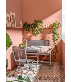 Dehner Klapptisch Chicago, Eckig -Gartenmöbelgeschäft 4422382 6701544 6701783 WE MO 001 BalkongruppeChicago