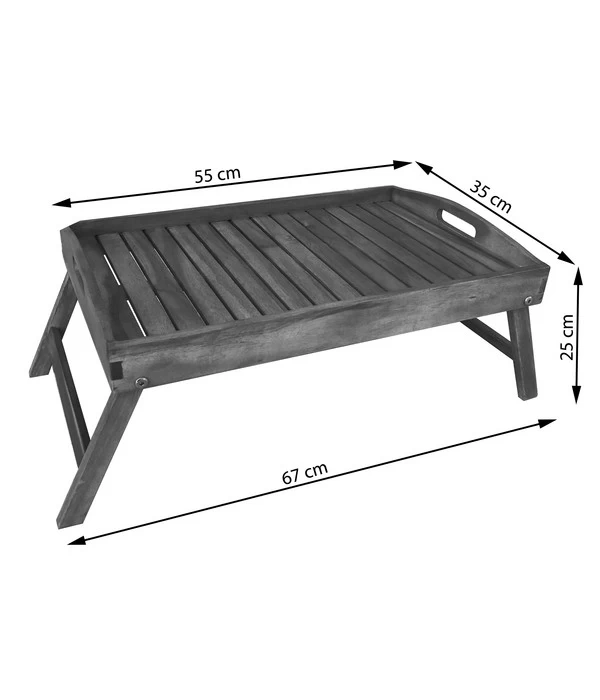 Dehner Klappbares Tablett Macao, Ca. B67/H25/T35 2 Dehner Klappbares Tablett Macao, Ca. B67/H25/T35 – Bild 2