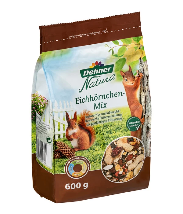 Dehner Natura Eichhörnchenfutter Eichhörnchen-Mix 1 Dehner Natura Eichhörnchenfutter Eichhörnchen-Mix