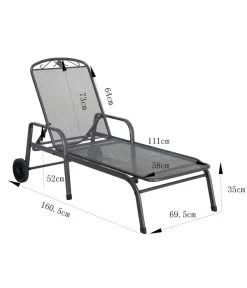 MWH Gartenliege Savoy, Ca. B81/H52/T187 Cm -Gartenmöbelgeschäft 5312897 WE BG 001 MWHLiegeSavoy