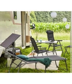 Siena Garden Campingliege Premium, Anthrazit, Ca. B69/H43/T200 Cm -Gartenmöbelgeschäft 6603047 WE MO 002 SienaGardenCampingliegePremiumAnthrazit