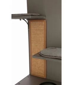 KERBL Katzenspielhaus Alex ECO, Grau, Ca. B42/H152,5/T42 Cm -Gartenmöbelgeschäft 6603260 WE DE 003 ECO KatzenspielhausAlex