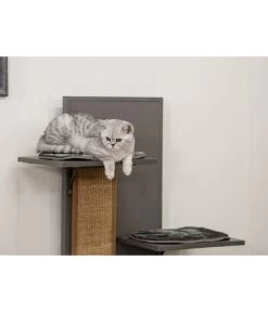 KERBL Katzenspielhaus Alex ECO, Grau, Ca. B42/H152,5/T42 Cm -Gartenmöbelgeschäft 6603260 WE MO 003 ECO KatzenspielhausAlex