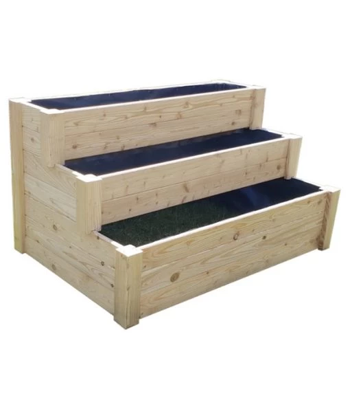 Westmann Treppenhochbeet Premium, Ca. B120/H64/T76 Cm -Gartenmöbelgeschäft 6610810 WE FS 001 50NorthTreppenhochbeet