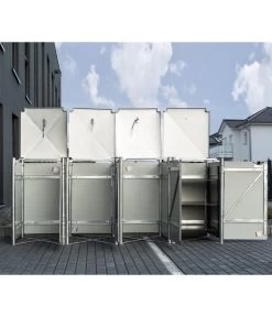 Hide Mülltonnenbox 240 L Aluminium, Ca. B278,8/H115,2/T80,7 Cm 8 Hide Mülltonnenbox 240 L Aluminium, Ca. B278,8/H115,2/T80,7 Cm -Gartenmöbelgeschäft 6610976 WE MO 003 50NorthMuelltonnenbox