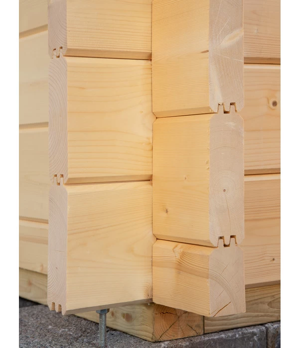 Wolff Finnhaus Gartenhaus Trondheim 70-D, Inkl. Seitendach Links 15 Wolff Finnhaus Gartenhaus Trondheim 70-D, Inkl. Seitendach Links – Bild 15