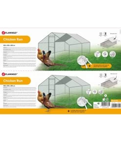 Flamingo Freilaufgehege Doerak, Silber -Gartenmöbelgeschäft 6633010 WE DE 002 FlaHuFreilaufDoerak4x3x2m