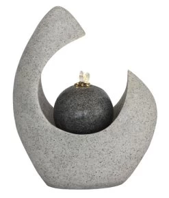 Dehner Kunststein-Zimmerbrunnen Koa Mit LED-Beleuchtung Ca. H35 Cm