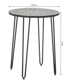 Dehner Mosaiktisch Madeleine, Ca. Ø60/H60 Cm -Gartenmöbelgeschäft 6666531 WE BG 001 DehnerMosaiktischMadeleineD60cmeinzeln