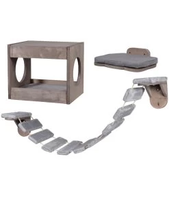 Dobar Petlife Katzenmöbelset, Inkl. Leiter, Höhle Und Liegefläche