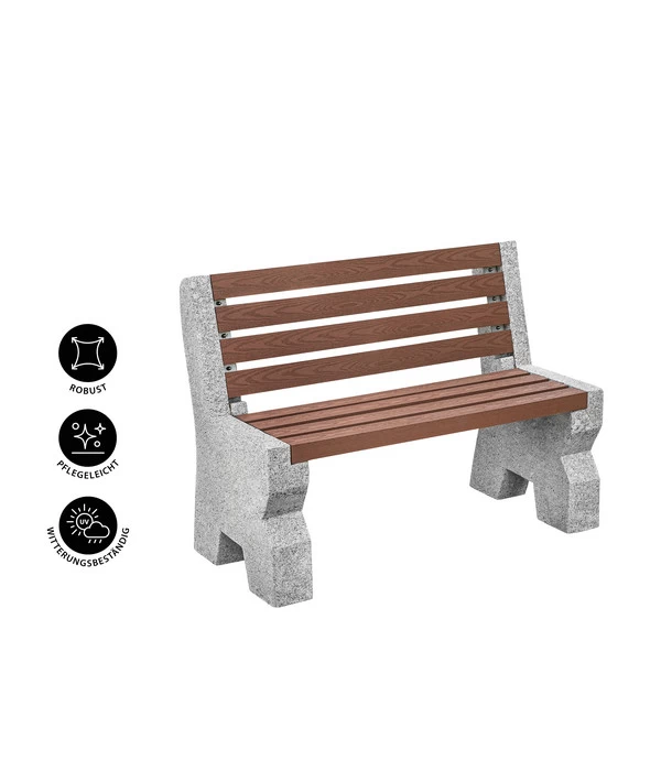 Dehner Granit-Gartenbank, 2-Sitzer, Ca. B114/H75/T52 Cm 2 Dehner Granit-Gartenbank, 2-Sitzer, Ca. B114/H75/T52 Cm – Bild 2