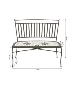 Dehner Mosaikbank Diana, 2-Sitzer -Gartenmöbelgeschäft 6701791 WE IG 001 MosaikbankDiana