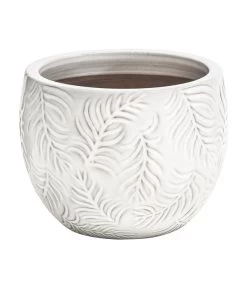 Dehner Keramik-Topf Leaf