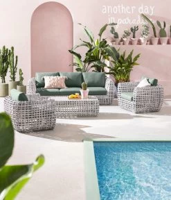 Dehner Flechtlounge Bali, 4-teilig -Gartenmöbelgeschäft 6705305 WE MO 001 LoungeBaliNEU