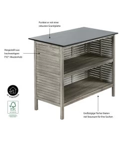 Dehner Bartisch Southampton, Ca. B115/H105/T65 Cm 12 Dehner Bartisch Southampton, Ca. B115/H105/T65 Cm -Gartenmöbelgeschäft 6713390 WE IG 001 BarSouthamptonGrauNEU