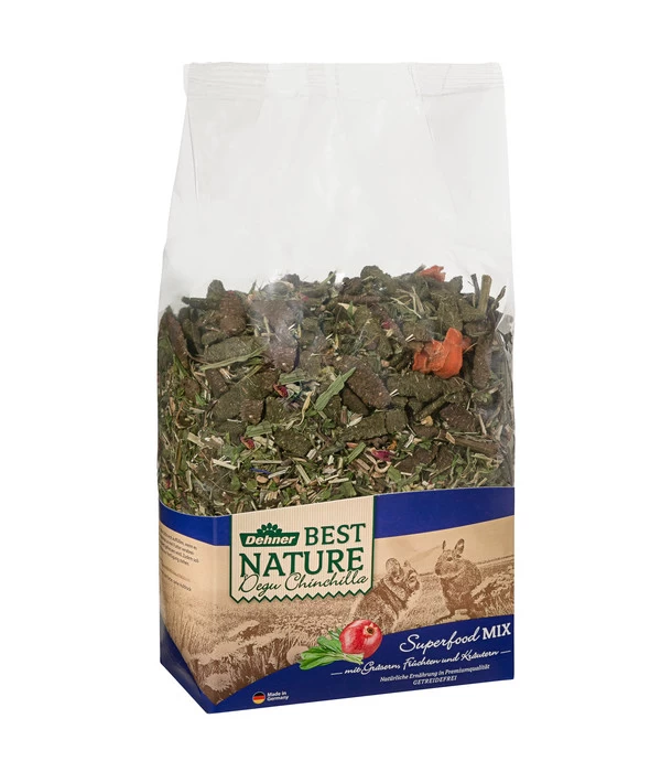Dehner Best Nature Degu-/Chinchillafutter Superfood Mix 1 Dehner Best Nature Degu-/Chinchillafutter Superfood Mix