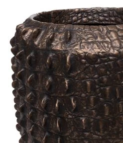 Fleur Ami Kunststoff-Topf Croc, Konisch, Bronze, Ca. Ø47/H56 Cm -Gartenmöbelgeschäft 6758999 WE DE 001 FleurAmiPflanzgefaessCroc