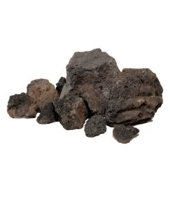 Aquadeco Aquariumdeko Set Schwarze Premium Lava