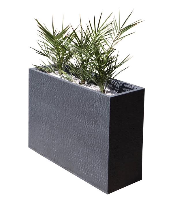 EDA-plastiques Kunststoff-Kasten Graphit, Gerillt, Anthrazit 2 EDA-plastiques Kunststoff-Kasten Graphit, Gerillt, Anthrazit – Bild 2