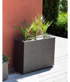 EDA-plastiques Kunststoff-Kasten Graphit, Gerillt, Anthrazit 7 EDA-plastiques Kunststoff-Kasten Graphit, Gerillt, Anthrazit -Gartenmöbelgeschäft 6763932 WE MO 001 PflanzkastenGrap79cm